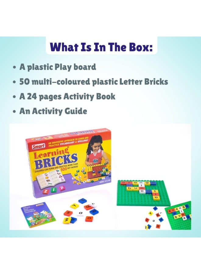 Smart Learning Bricks Alphabet | Board Game & Alphabet Tiles | Children Make New Words & Spelling | Letter Identification | New Vocabulary | Educational with Fun for Kids | Ages 4 & Up - Image 3