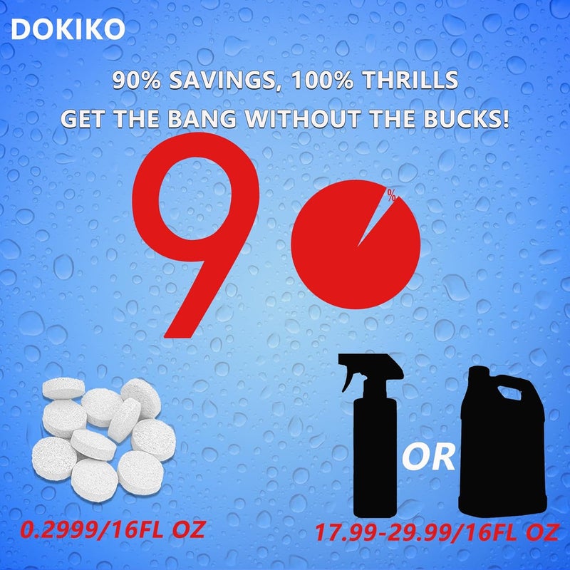 DOKIKO Car Clay Bar Lubricant Tablets - 100 Pack - Image 4