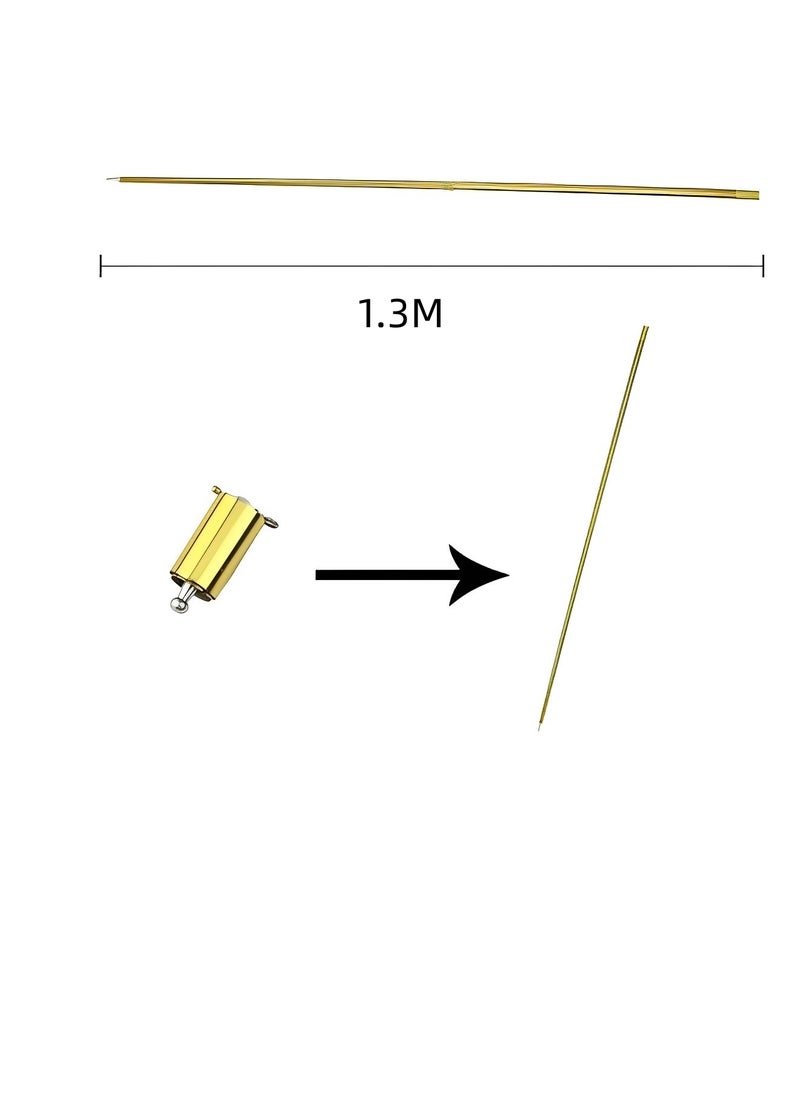REOCLE - 130CM Magic Telescopic Stick Pocket Staff Collapsible bo Retractable Expandable Bow Extendable Portable Expanding Metal Cane Pop Out Wands - Image 1
