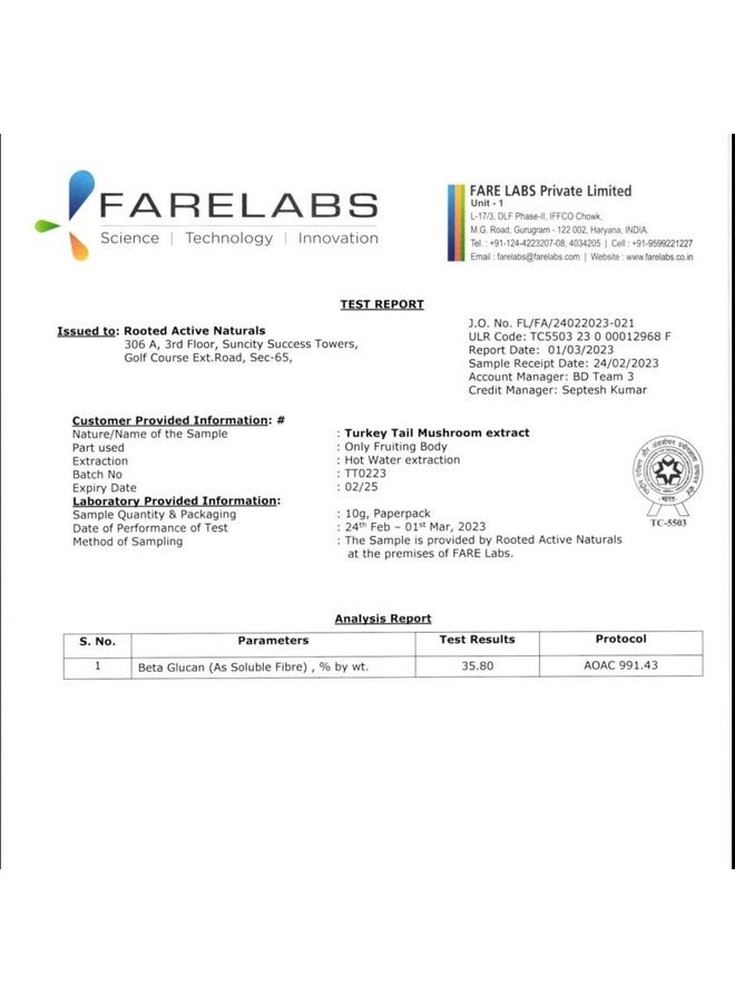 Rooted Active's Turkey Tail mushroom Extract Capsules (90 Veg Caps, 500 mg), USDA & EU Certified Organic| 30% Beta Glucans - Lab verified | Heart health, Stress Relief, Liver support - Image 4