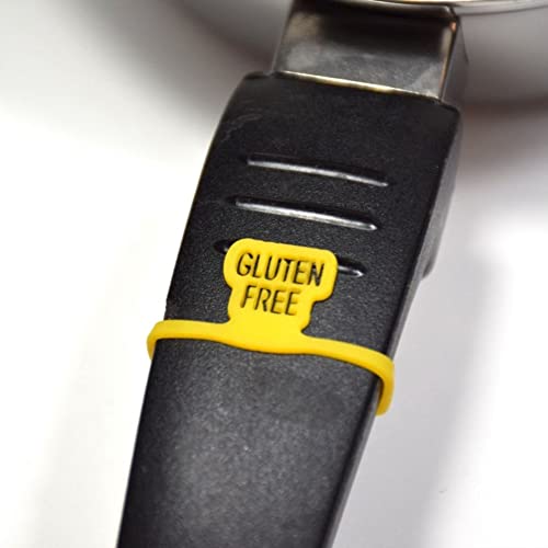 Name-Me ARG Gluten Free Silicone Labels for Kitchen. Set of 4 Tags for Pans and 2 Tags for Pots. Kitchen Storage and Organization Accessories. Yellow - Image 4