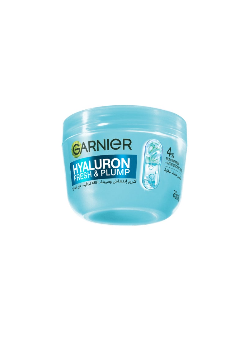 Garnier SkinActive, Fresh & Plump Moisturizer Cream, 4% [Niacinamide + Hyaluronic acid], For Dehydrated & Dull Skin - Image 1