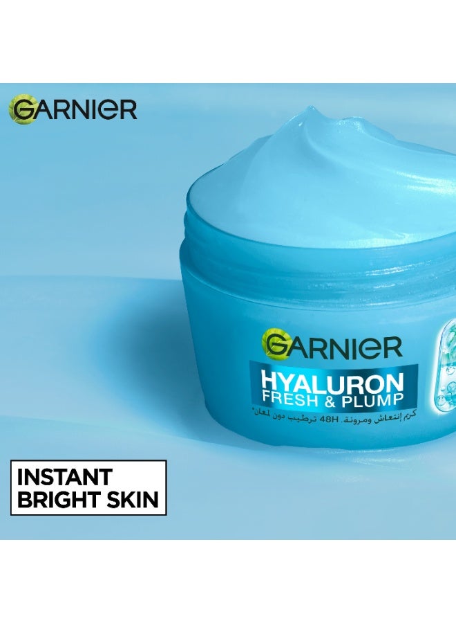 Garnier SkinActive, Fresh & Plump Moisturizer Cream, 4% [Niacinamide + Hyaluronic acid], For Dehydrated & Dull Skin - Image 3
