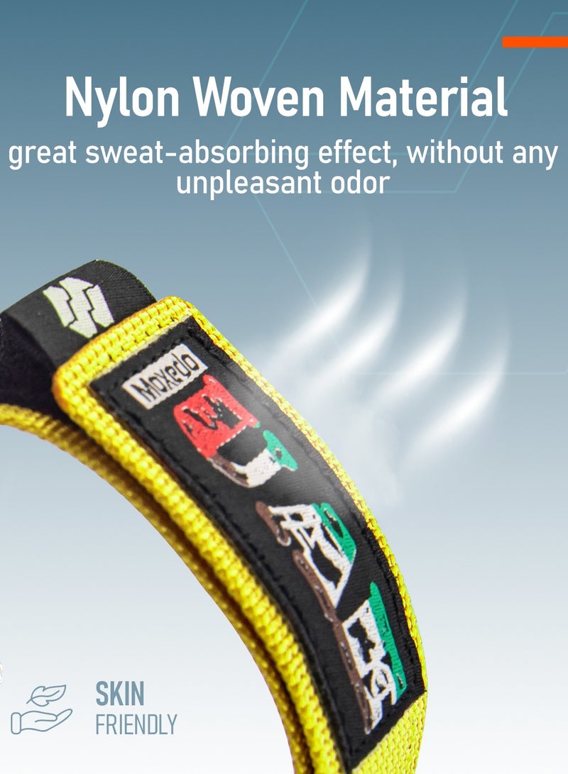 Moxedo MX23 Rugged Strap Breathable Nylon Braided Sports Band Compatible with Apple Watch Band Series 8/7/6/5/4/3/2/1/SE Ultra Woven Loop Design for 44mm/45mm/49mm UAE Edition  - Yellow - Image 3