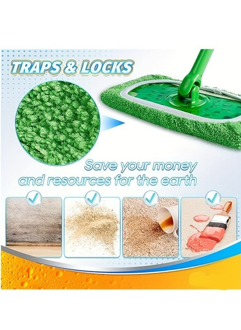 3pcs, Reusable Mop Replacement Pad, Flat Floor Mop Cloth, Washable And Durable Replacement Mop Cloth, Dust Removal Mop Head, Wet And Dry Use, Easy To Clean, Cleaning Supplies(mop not included) - Image 3