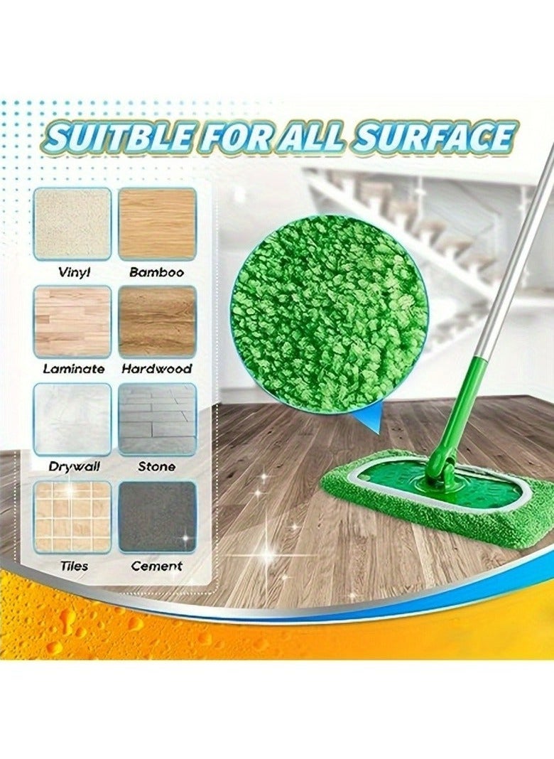 3pcs, Reusable Mop Replacement Pad, Flat Floor Mop Cloth, Washable And Durable Replacement Mop Cloth, Dust Removal Mop Head, Wet And Dry Use, Easy To Clean, Cleaning Supplies(mop not included) - Image 2