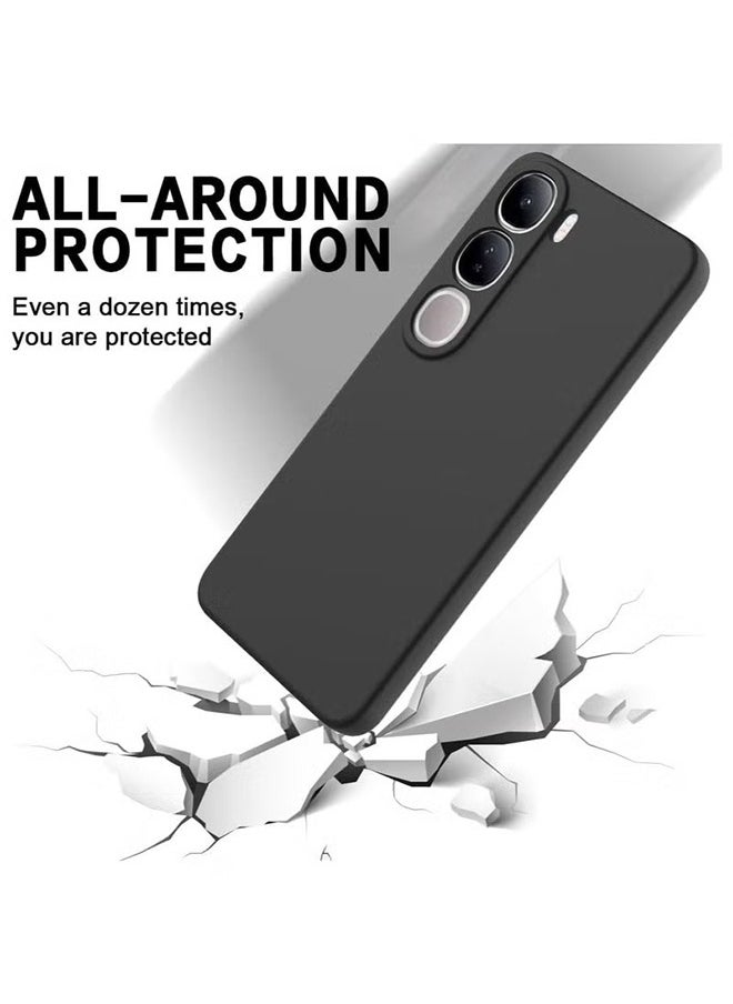 Generic - Case for Vivo V40 Lite 5G, Soft TPU Thin Protective Phone Cover with Matte Finish, Anti-Fall Drop Protection, Anti-Fingerprints, Shockproof Case for Vivo V40 Lite 5G (Black) - Image 1