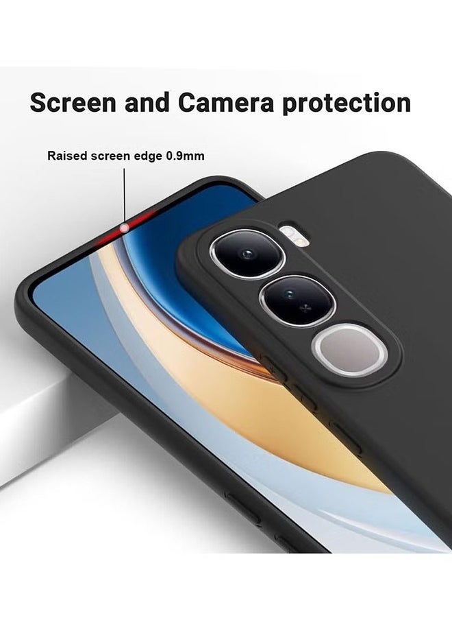 Generic - Case for Vivo V40 Lite 5G, Soft TPU Thin Protective Phone Cover with Matte Finish, Anti-Fall Drop Protection, Anti-Fingerprints, Shockproof Case for Vivo V40 Lite 5G (Black) - Image 1