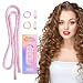 Lanzhire No Heat Curling Headband for Overnight Curls, Thin Heatless Curlers for Long and Short Hair (A-Pink) - Image 2