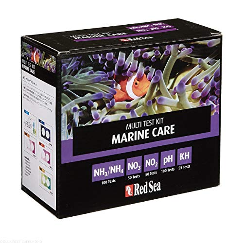 Red Sea Marine Care Test Kit - High Accuracy Water Tests for Ammonia, Nitrate, Nitrite, pH & Alkalinity - Essential for Saltwater Aquarium Health - Image 1