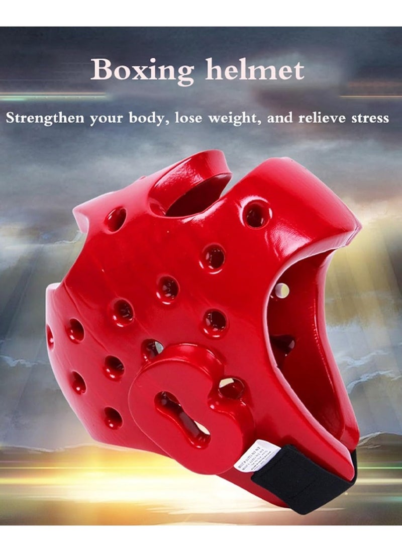 Spall - Headgear for Adults Kids, Safety Head Guard,Brace Head Protection,PU Leather Boxing Helmet for Traning Kickboxing MMA Muay Thai Sparring Martial Arts Karate Taekwondo - Image 1