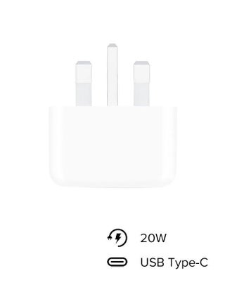 محول طاقة بقابس ثلاثي بمنفذ USB C بقدرة 20 وات أبيض - view 2