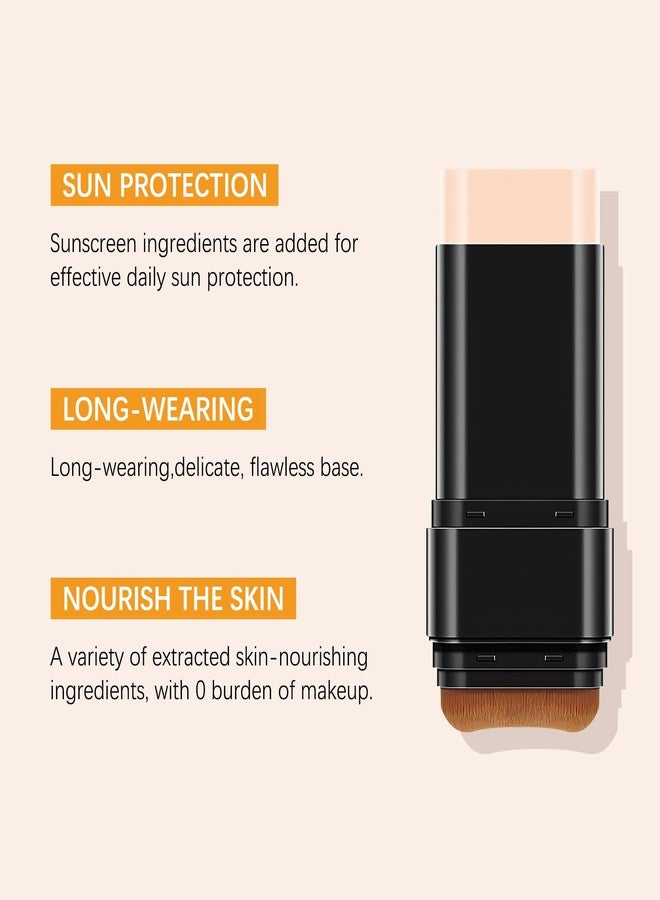 Tpyag 3-in-1 Anti-wrinkle Long-Lasting Hydrating Foundation Stick, Concealer, Multi-Use Coverage Cream, Natural Matte Finish for All Skin Types (Light) - Image 5