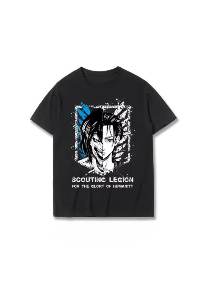 عام 230 جرام القطن تي شيرت هجوم على تيتان تي شيرت قصيرة الأكمام فضفاضة ومريحة أعلى هدية للعائلة والأصدقاء - Image 1