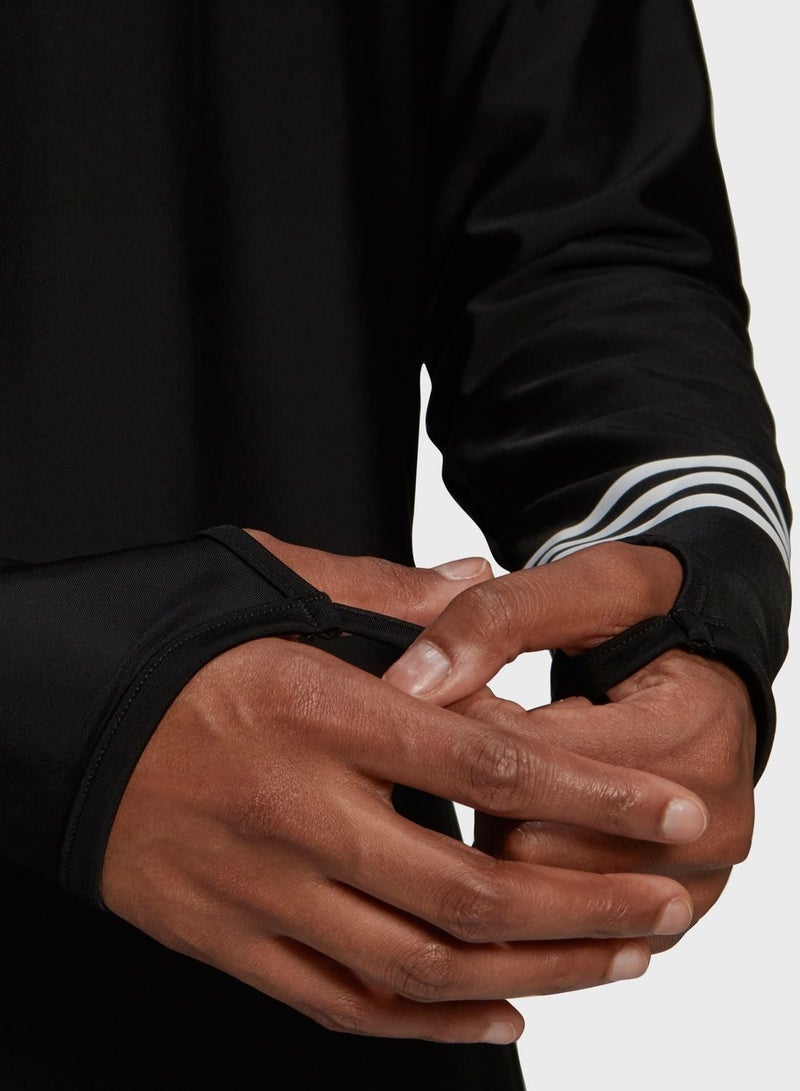 Adidas 3S Ls Swim Top Black Swim Tops 2 - Image 5