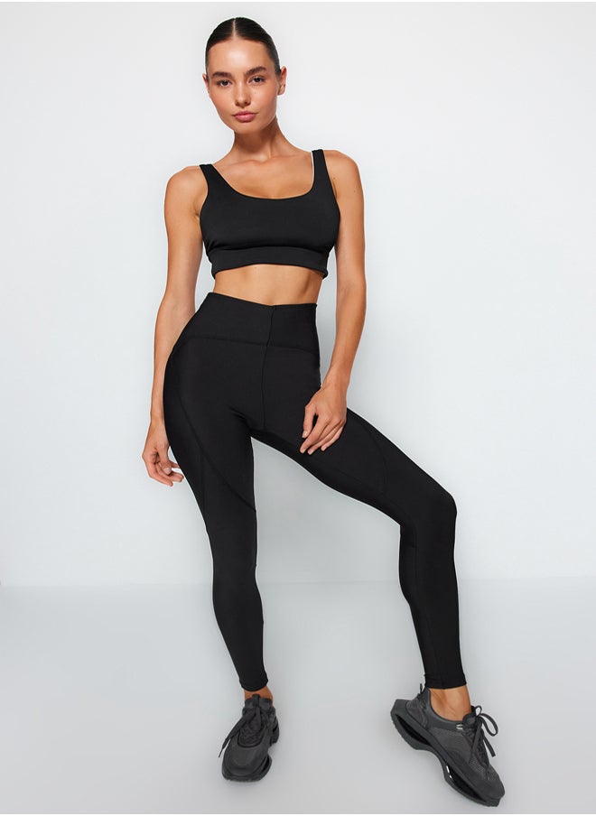 trendyol - Black Compression Full Length Knitted Sports Leggings TWOSS21TA0023 - Image 1