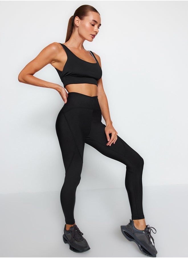 trendyol - Black Compression Full Length Knitted Sports Leggings TWOSS21TA0023 - Image 1