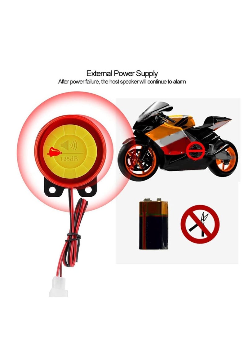 SYOSI - Universal 12V Motorcycle Anti-Theft Security Alarm System Motorcycle Wireless Alarm System with 2 Remote Control Engine Start Remote Control Key Fob - Image 1