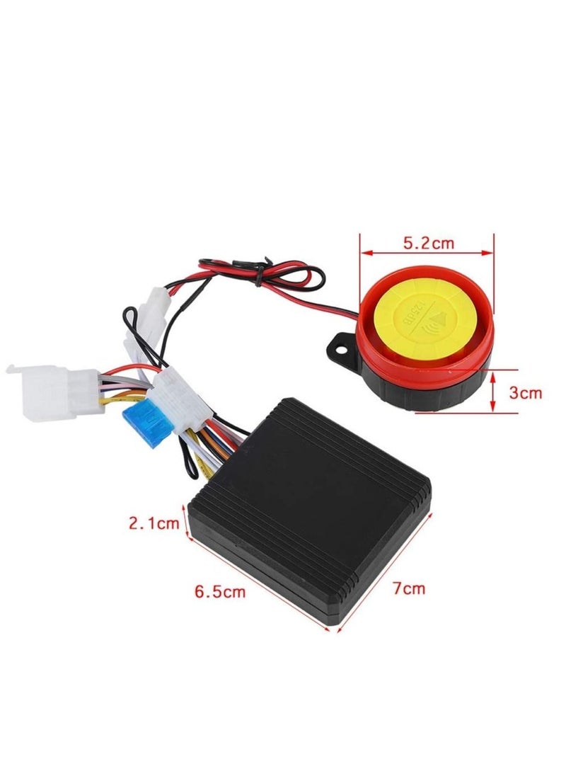 SYOSI - Universal 12V Motorcycle Anti-Theft Security Alarm System Motorcycle Wireless Alarm System with 2 Remote Control Engine Start Remote Control Key Fob - Image 1