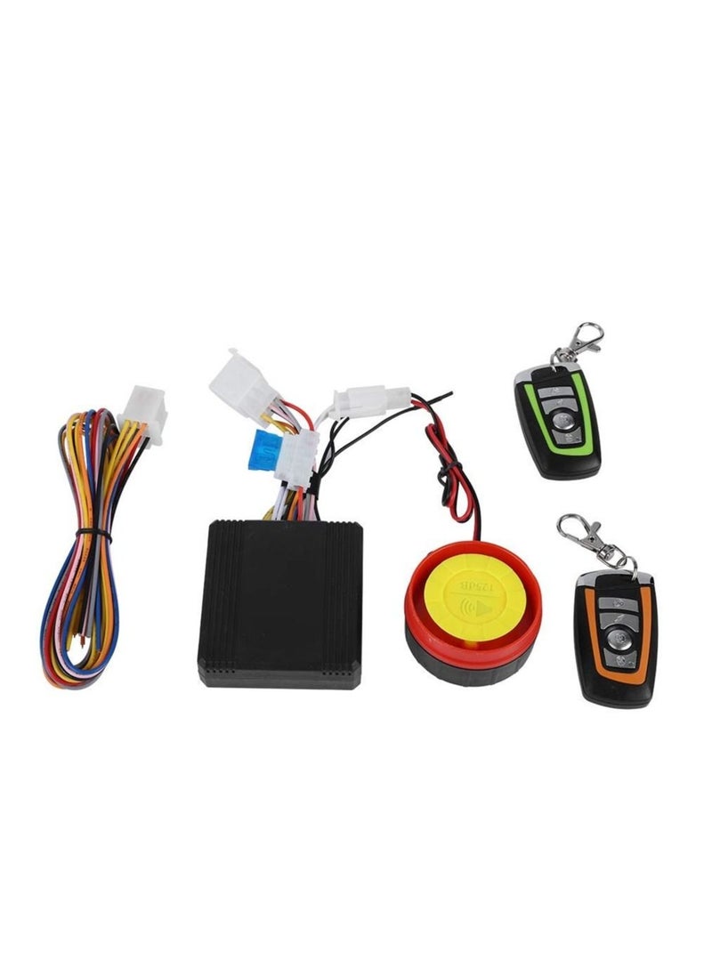 SYOSI - Universal 12V Motorcycle Anti-Theft Security Alarm System Motorcycle Wireless Alarm System with 2 Remote Control Engine Start Remote Control Key Fob - Image 1
