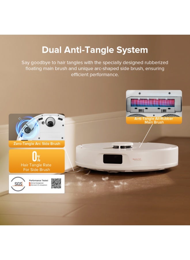 roborock QR 798 Robot Vacuum Cleaner with Mop, 10,000 Pa HyperForce Suction Power, Anti-Tangle Brushes, Liftable Spin Mops, Intelligent Obstacle Avoidance, Multifunctional Docking Station, White - Image 4