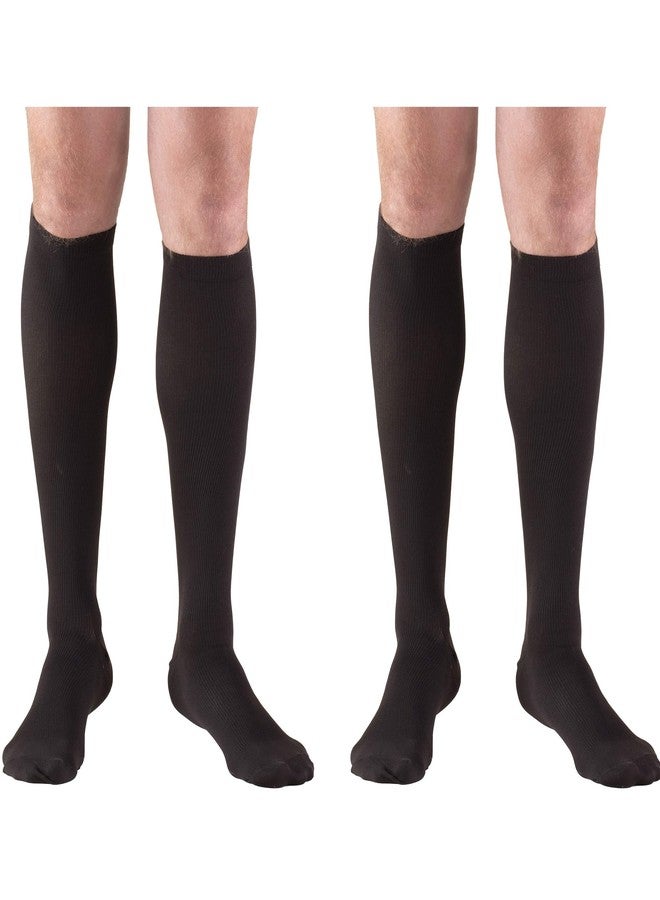 Truform Compression Socks, 15-20 mmHg, Men's Dress Socks, Knee High Over Calf Length, Black, Medium (multipack) - Image 1
