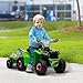 Aosom Kids ATV Quad Car with Back Trailer 6V Electric Ride On Car with Forward Backward Function WearResistant Wheels Ride on Toy for Toddlers Ages 1836 Months Green - Image 4
