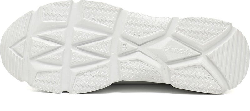 Gönderi(r) Gön Genuine Leather Round Toe Wedge Sole Lace-Up Women's Sneaker 24166  - Image 5