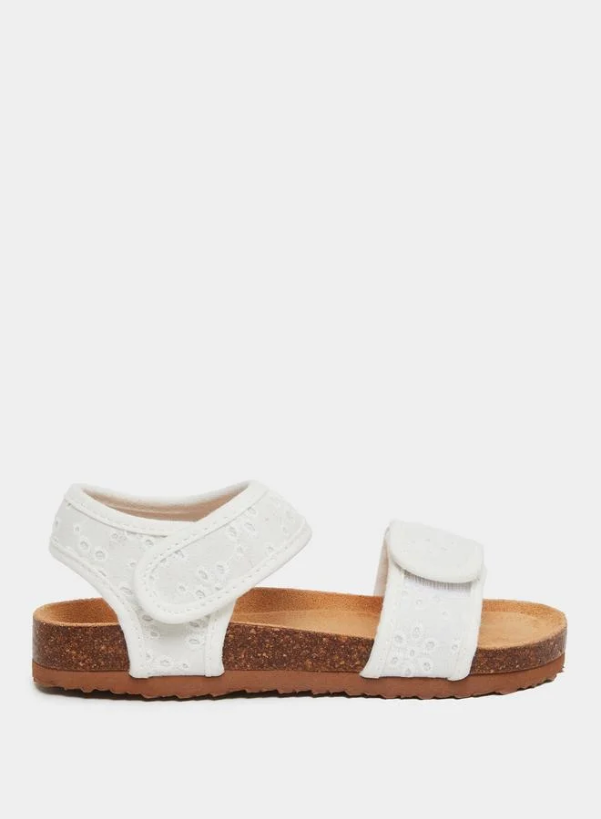 Styli Styli Embroidered Velcro Closure Sandals