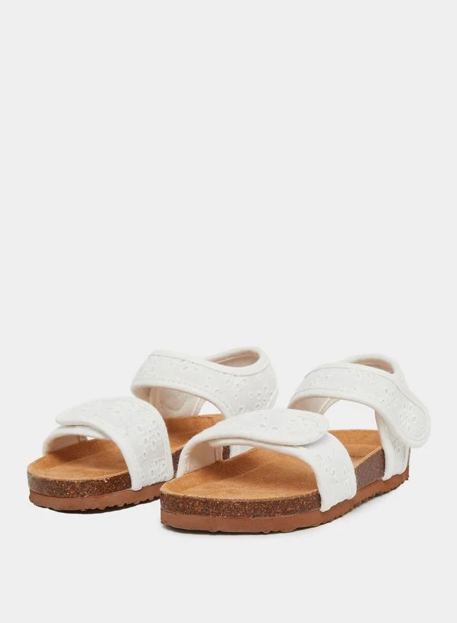 Styli Styli Embroidered Velcro Closure Sandals