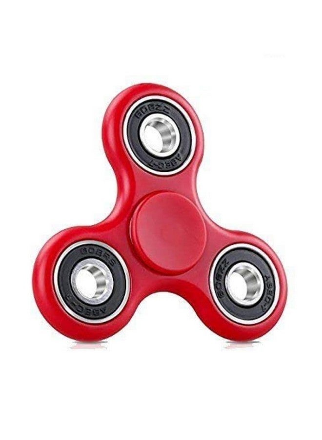 Premsons Premsons® Hand Spinner Desk Toy - High Speed Smooth Finger Spin Sensory Fidget Stress Relief Game Play for Kids & Adults - Birthday Party Gift - Four Bearing - Red  - Image 1