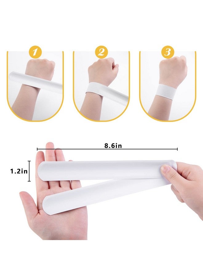 Mcpinky Slap Bracelets White72Pcs Ihalloween Diy Slap Bands Halloween Toys For Kids Girls Boys Halloween Party Favors Halloween Treat Bags Gifts - Image 3