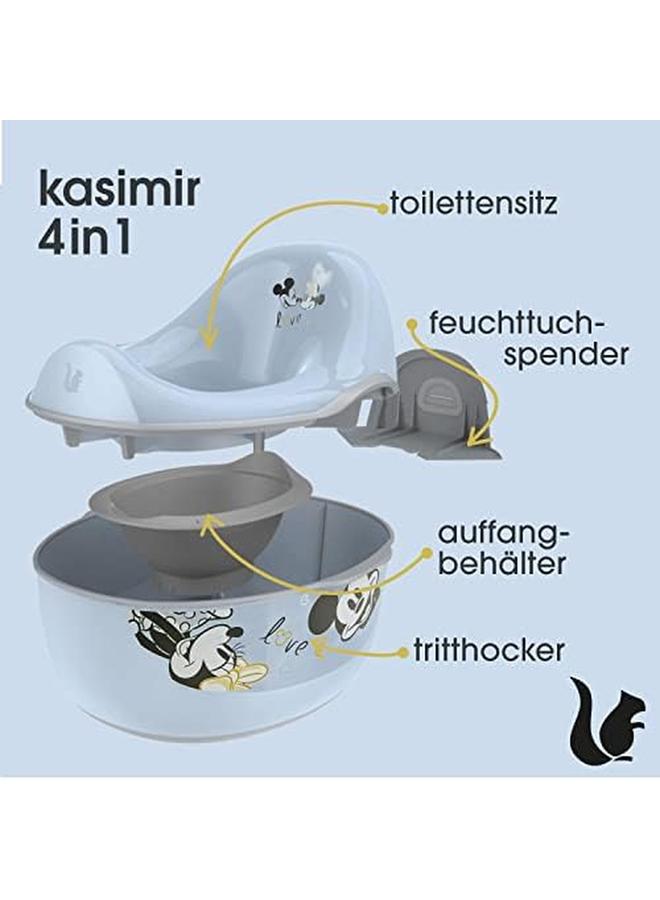 keeeper Discney 4 In 1 Potty Potty Toilet Training Seat With Wipe Dispenser And Step Stool In One Product Mickey - Image 2