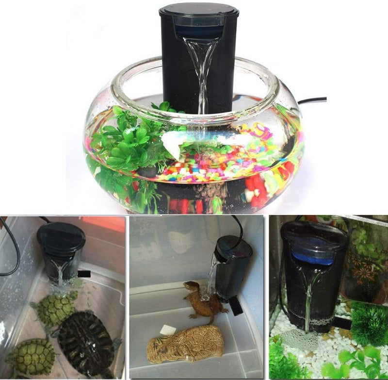 JackSuper Aquarium Internal Filter for 3 to 20 Gallons Small Fish Tank Turtle Tank Reptiles Shrimp Amphibian Frog Cichlids Newt(Aquarium filter) - Image 2