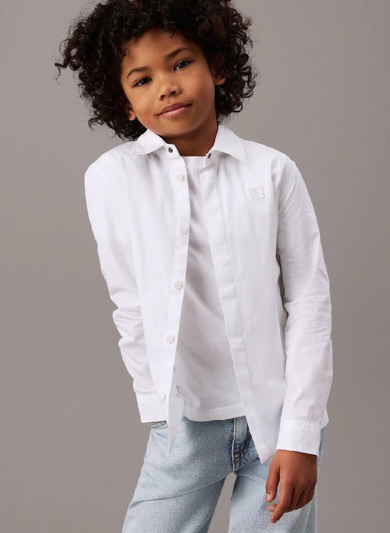 Calvin Klein Jeans Cotton Poplin Dress Shirt - Image 1