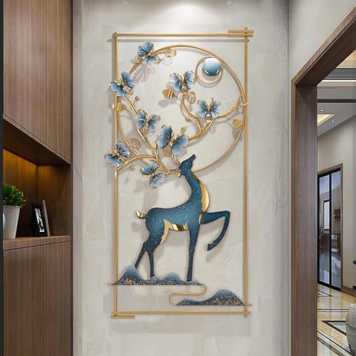OVIK - Decorative Large Metal Wall Art Wall Hanging Home Decoration Modern Accent for Stylish Interiors Wall Art for Home Decor, Living Room, Bedroom & Office (Size 24x43 Inch) - Image 3