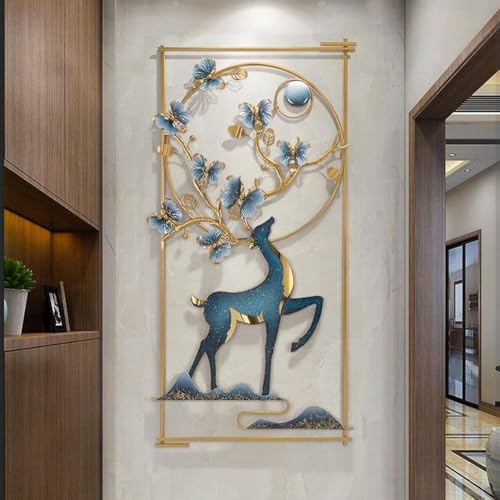 OVIK - Decorative Large Metal Wall Art Wall Hanging Home Decoration Modern Accent for Stylish Interiors Wall Art for Home Decor, Living Room, Bedroom & Office (Size 24x43 Inch) - Image 1