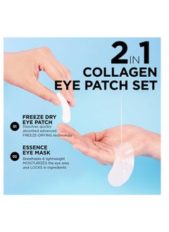 Dongyu Dongyu Collagen Under Eye Patches: Anti-aging Firming Collagen Eye Masks with Lying Energy - Freeze-dried Anti Wrinkle Eye Pads - Puffy Eyes Treatment with Caffeine Hyaluronic Acid Peptides - 4 Pairs  - Image 2
