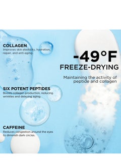 Dongyu Dongyu Collagen Under Eye Patches: Anti-aging Firming Collagen Eye Masks with Lying Energy - Freeze-dried Anti Wrinkle Eye Pads - Puffy Eyes Treatment with Caffeine Hyaluronic Acid Peptides - 4 Pairs  - Image 4