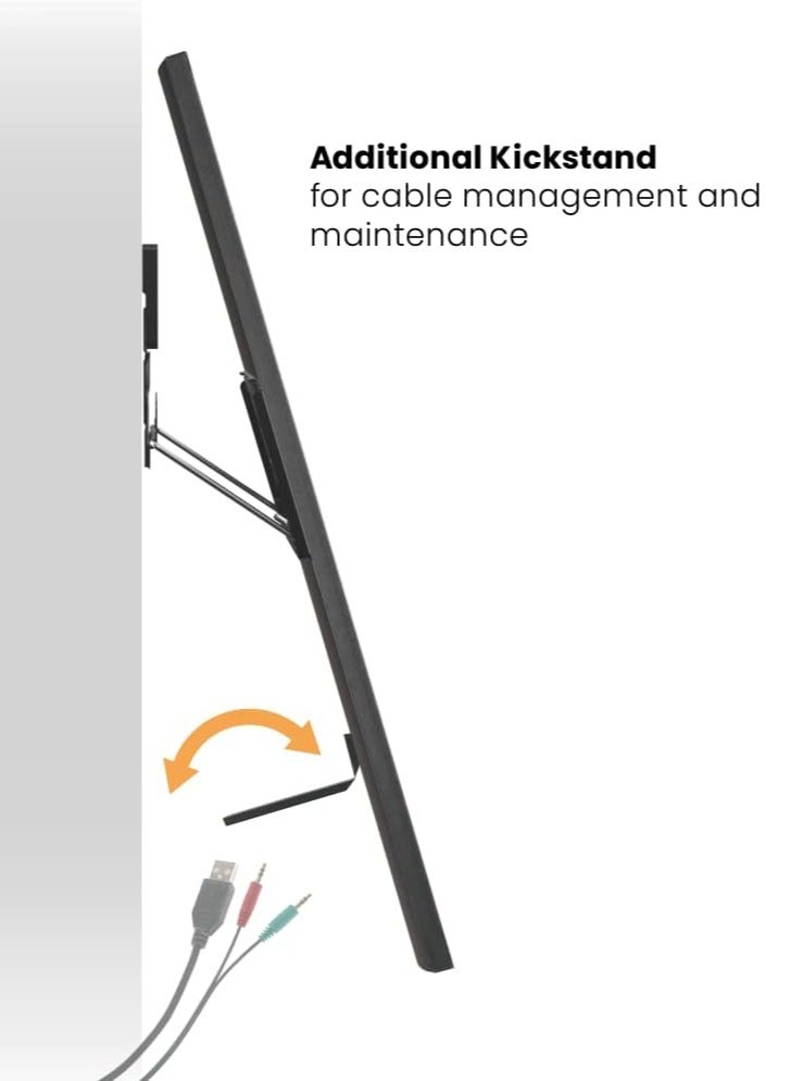 نيوستار قاعدة تثبيت تلفزيون جداري NEWSTAR فائقة النحافة بسمك 9.5 ملم فقط، مناسبة لشاشات 43"-100"، تصميم مسطح لتوفير المساحة، متوافقة مع VESA من ‎200x200 حتى ‎800x600، تتحمل حتى ‎75 كجم - Image 4