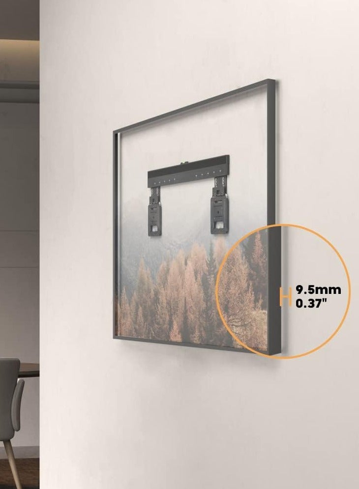 نيوستار قاعدة تثبيت تلفزيون جداري NEWSTAR فائقة النحافة بسمك 9.5 ملم فقط، مناسبة لشاشات 43"-100"، تصميم مسطح لتوفير المساحة، متوافقة مع VESA من ‎200x200 حتى ‎800x600، تتحمل حتى ‎75 كجم - Image 5