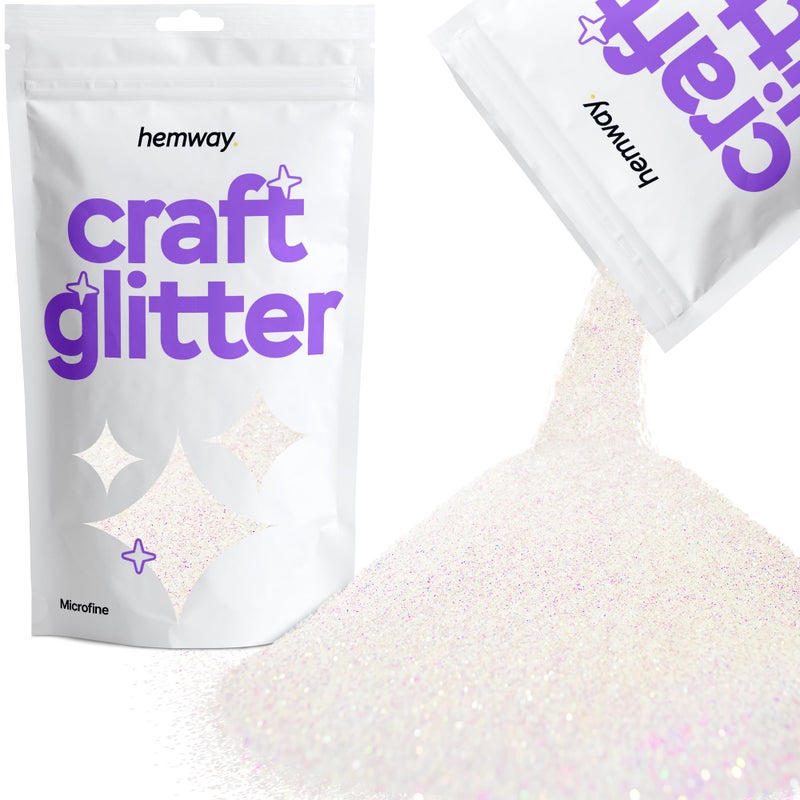 Hemway Craft Glitter 100g 35oz Glitter Flakes for Arts Crafts Tumblers Resin Epoxy Scrapbook Glass Schools Paper Halloween Decorations Microfine 1256 0004 01mm Mother Of Pearl Iridescent