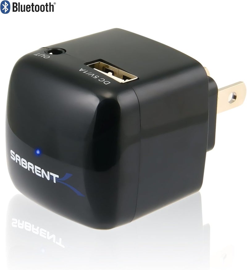 SABRENT محول بلوتوث سابرنت اللاسلكي لمكبرات الصوت المحمولة وسماعات الرأس وأي جهاز إدخال صوت 35 مم آخر BTAUDIO - Image 1