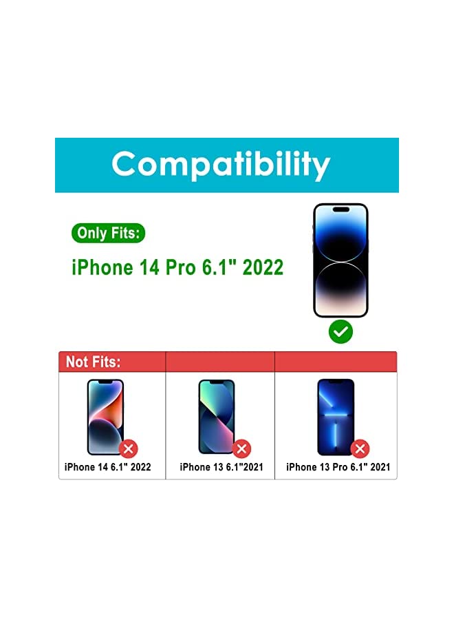 Procases (2 Pack) ProCase Privacy Screen Protector for iPhone 14 Pro 2022, 9H Anti Spy Dark Tempered Glass Screen Film Guard for iPhone 14 Pro 6.1 Inch 2022, Case Friendly Bubble Free - Image 2