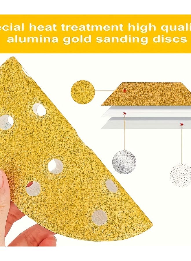 60pcs 60 Grit Sandpaper 150mm 6 Inch 15 Holes For Orbital Sanders And Oscillating Tools - Image 3