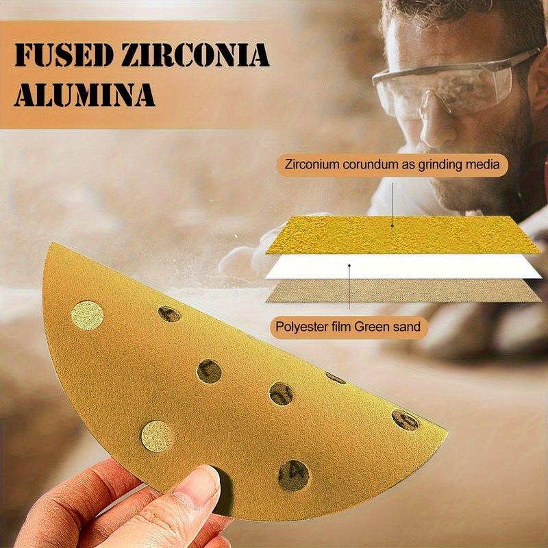 60pcs 60 Grit Sandpaper 150mm 6 Inch 15 Holes For Orbital Sanders And Oscillating Tools - Image 5