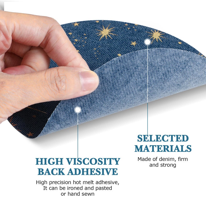 Healifty 13Pcs Denim Patches Sewing Repair Patches Jeans Patch Iron on Applique for Clothing Jeans and DIY Repair (Random Colors) - Image 3