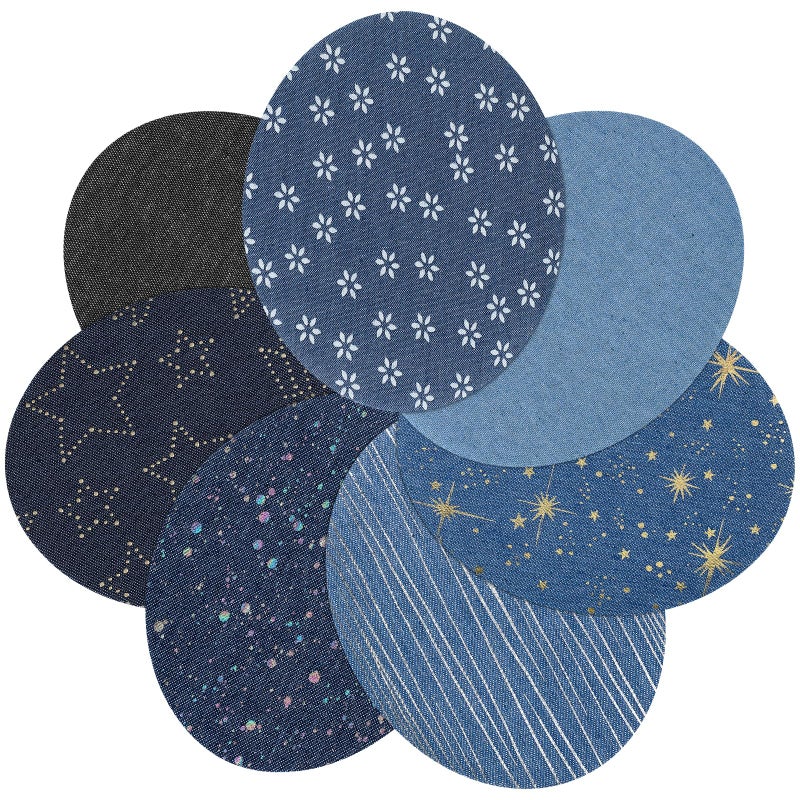 Healifty 13Pcs Denim Patches Sewing Repair Patches Jeans Patch Iron on Applique for Clothing Jeans and DIY Repair (Random Colors) - Image 2