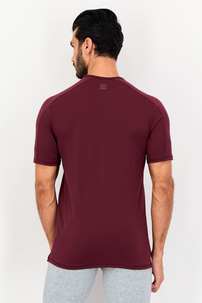 UNDER ARMOUR Men Sportswear Fit Short Sleeves Training T-Shirt, Maroon - Image 4