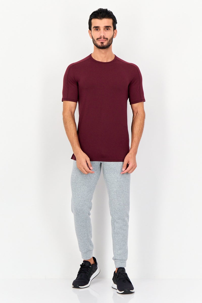 UNDER ARMOUR Men Sportswear Fit Short Sleeves Training T-Shirt, Maroon - Image 3